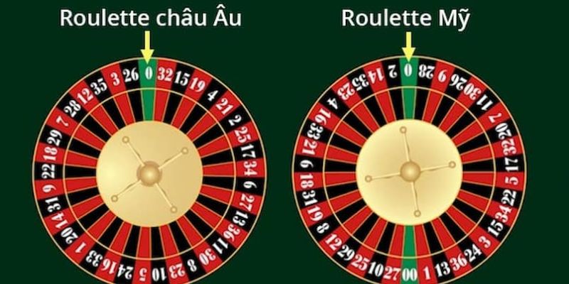 So sánh hai phiên bản Roulette phiên bản Mỹ và châu Âu